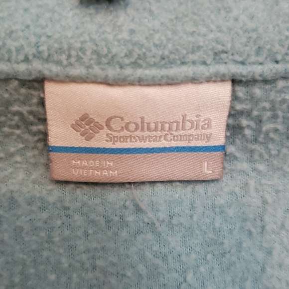 Women's Columbia Large Light Blue Fleece - Picture 3 of 4